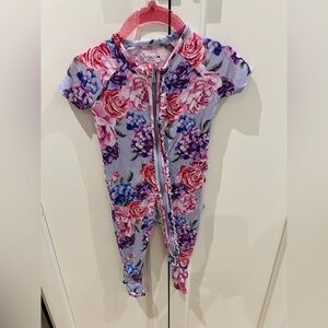 Hanlyn collective Floral Kids bamboo romper 3-6m